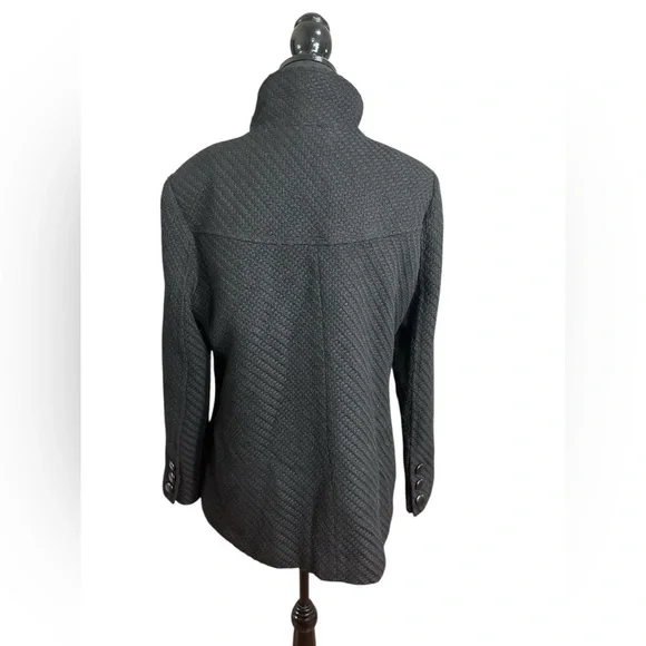 Jessica Simpson Black Wool Blend Double Breasted Coat Size L - Picture 4 of 9